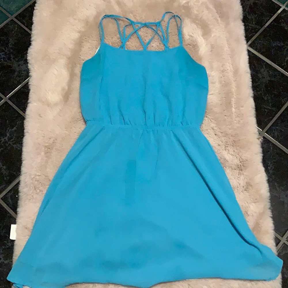 Sky blue dress